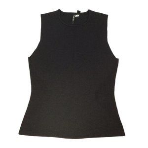 Venini Black Sleeveless Knit Top L